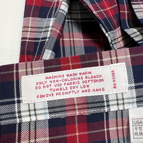 Brooks Brothers American Supima Cotton Button Down Shirt SIZE M Plaid - Picture 5 of 12